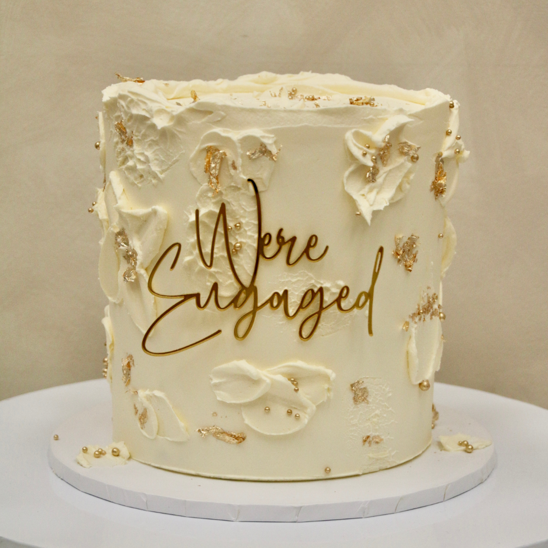 Textured Engagement Cake