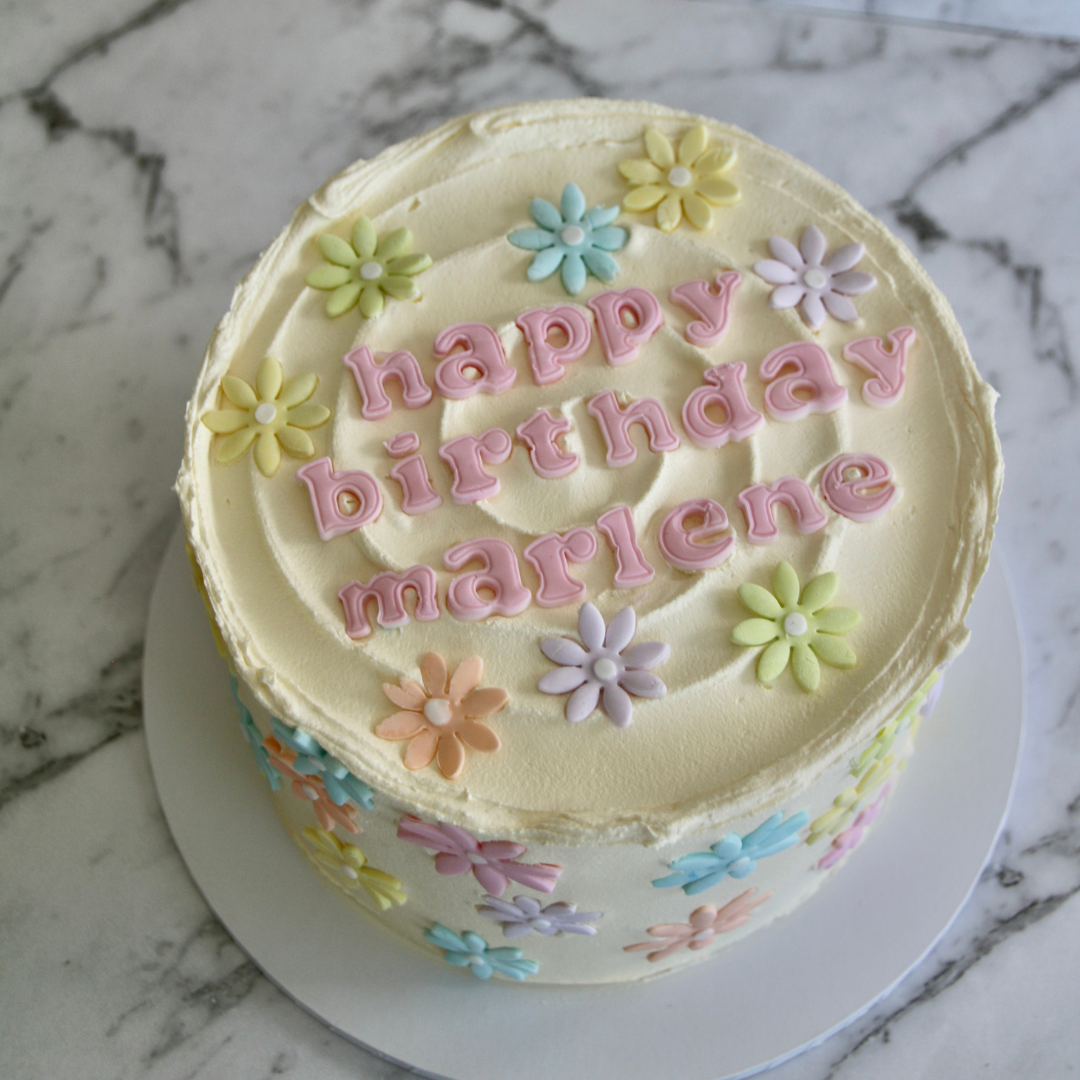 Pastel Blooms Cake