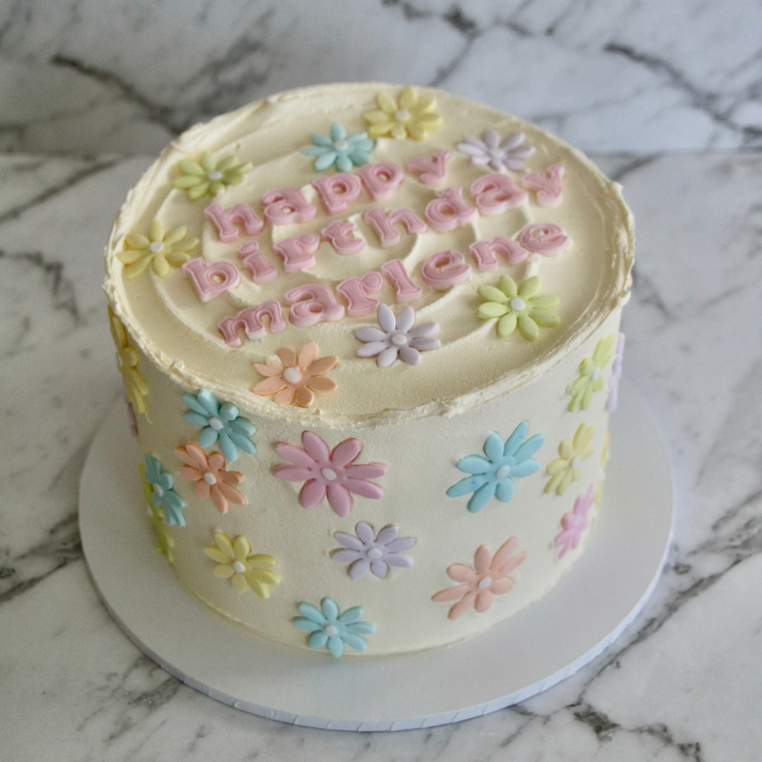 Pastel Blooms Cake