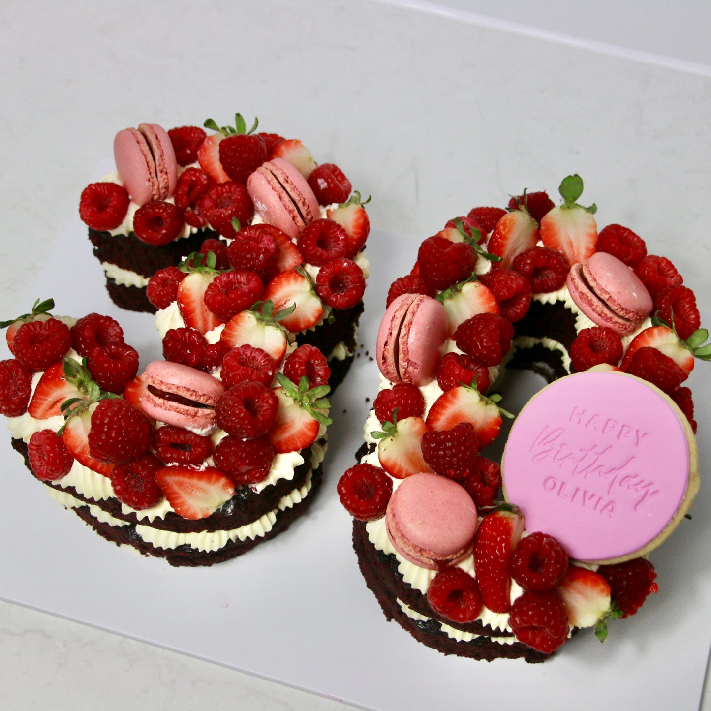 Loaded Berry Number Cake