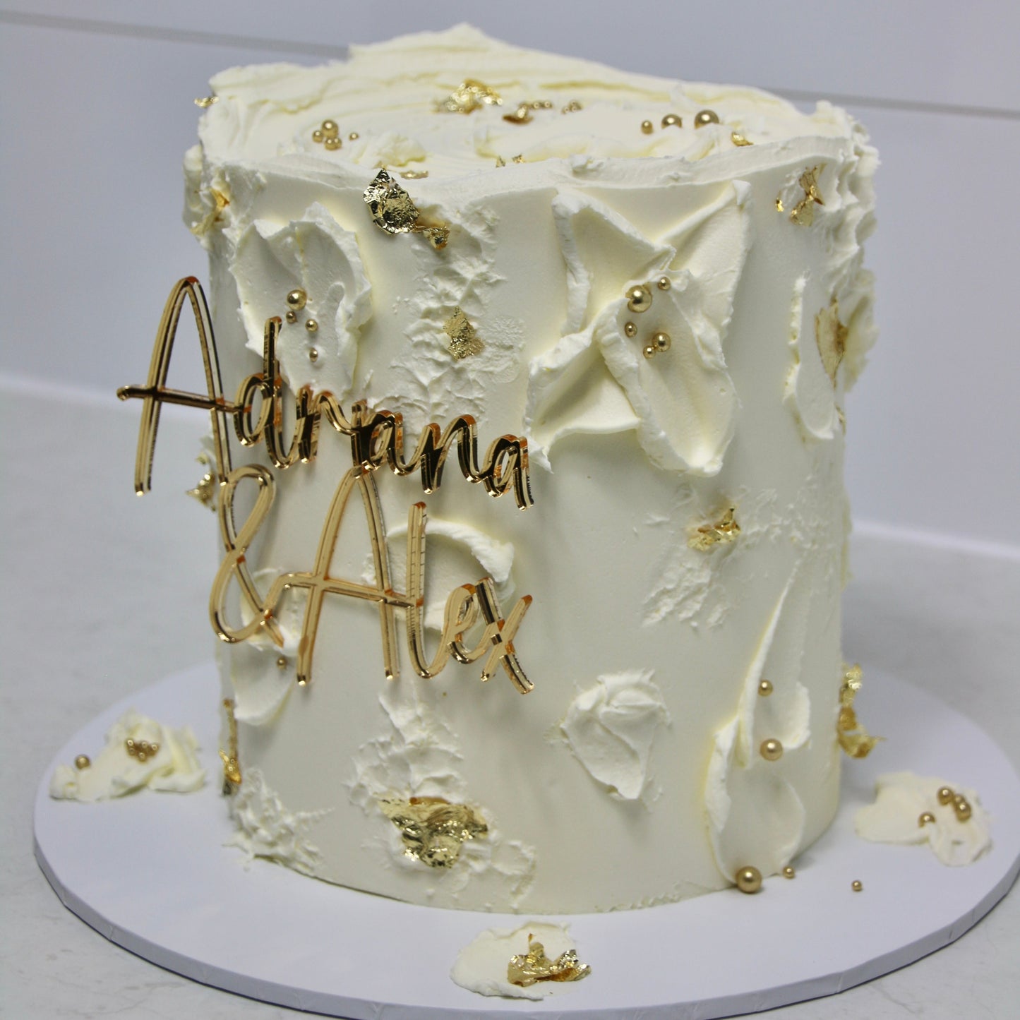 Textured Engagement Cake
