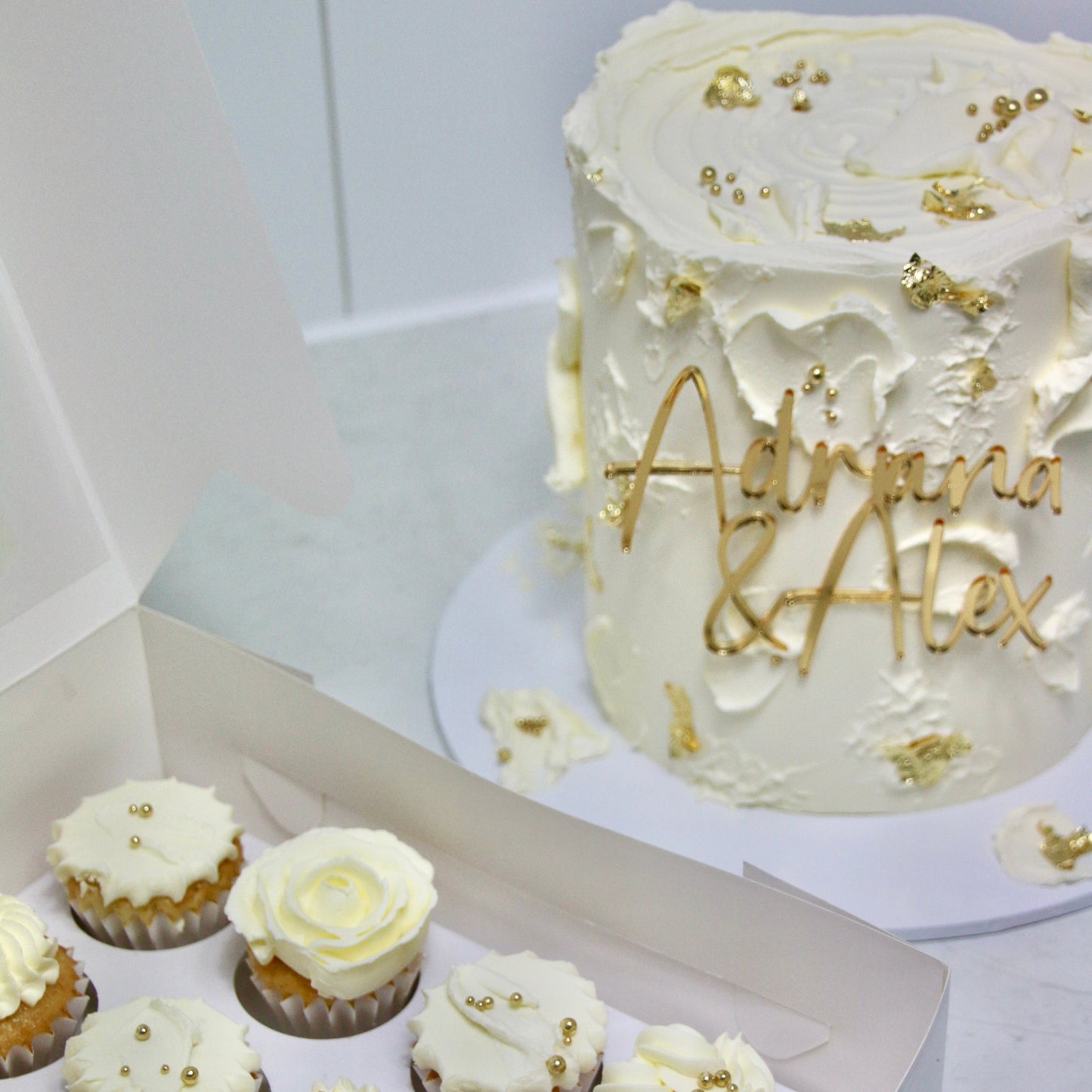 Textured Engagement Cake