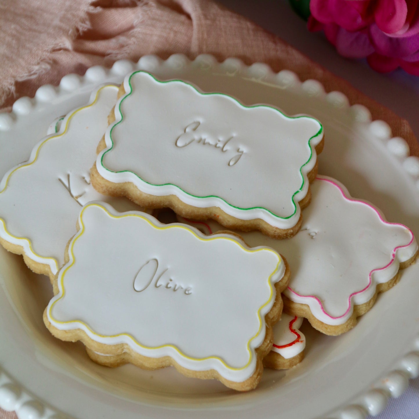 Wavy Name Cookies