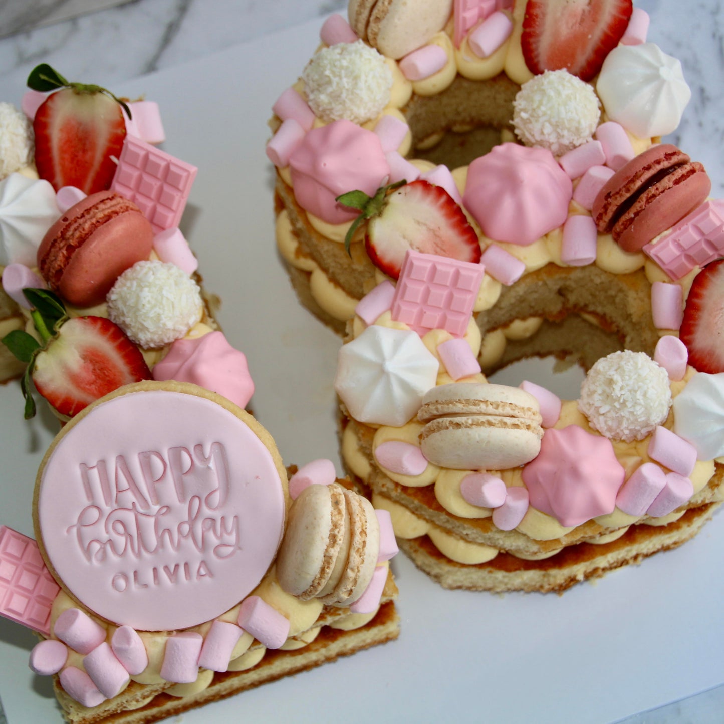 Pretty in Pink Number Cake Galvinchi Desserts