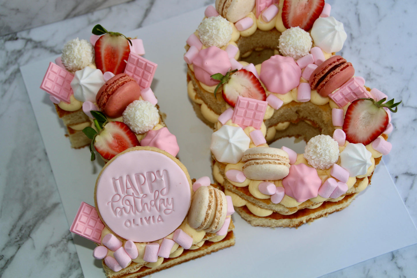 Pretty in Pink Number Cake Galvinchi Desserts
