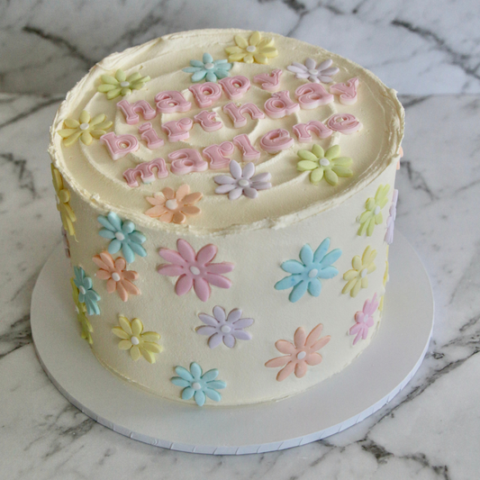 Pastel Blooms Cake