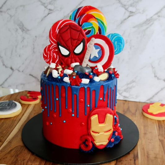 Loaded Candy Marvel Superhero Cake