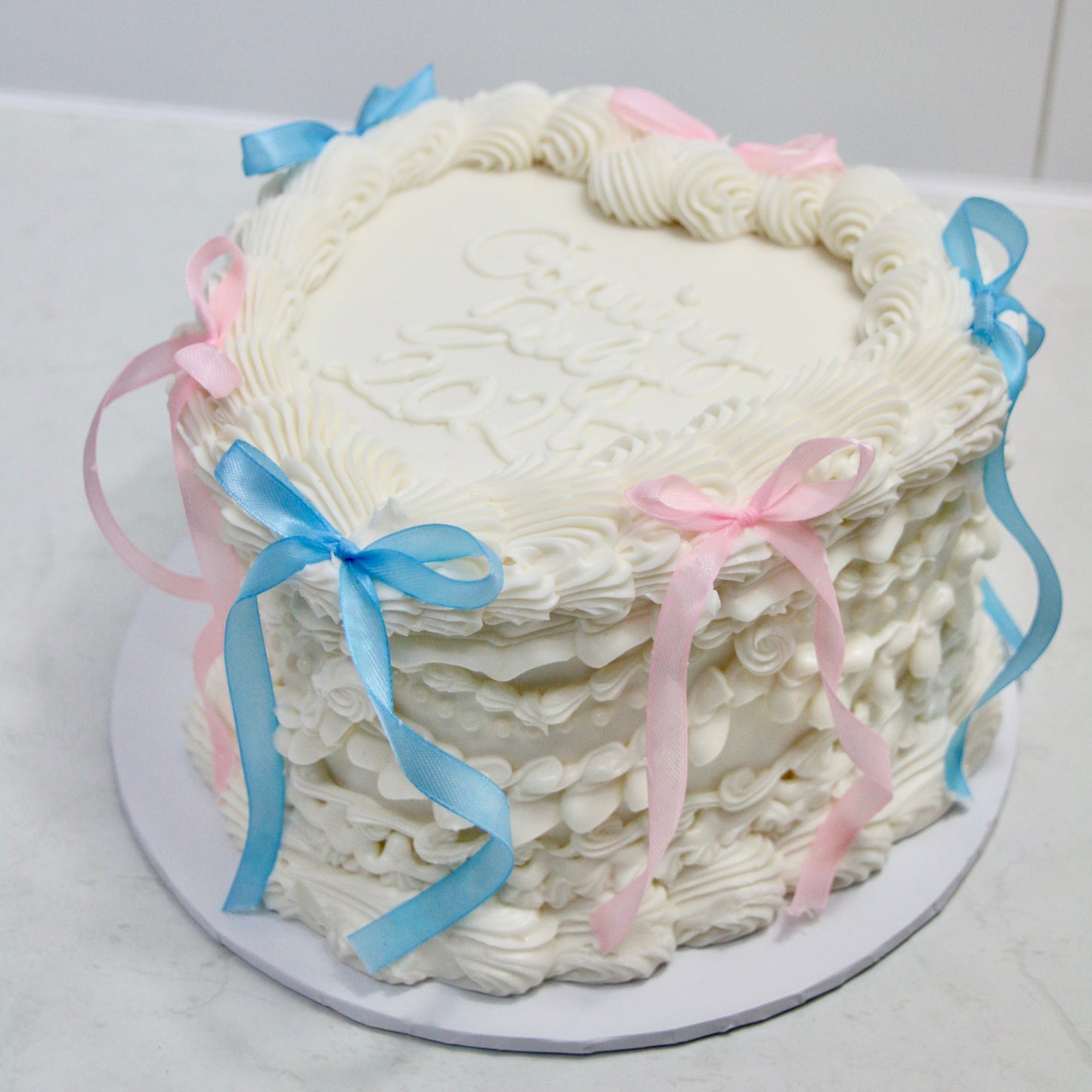 Gender Reveal Vintage Cakes