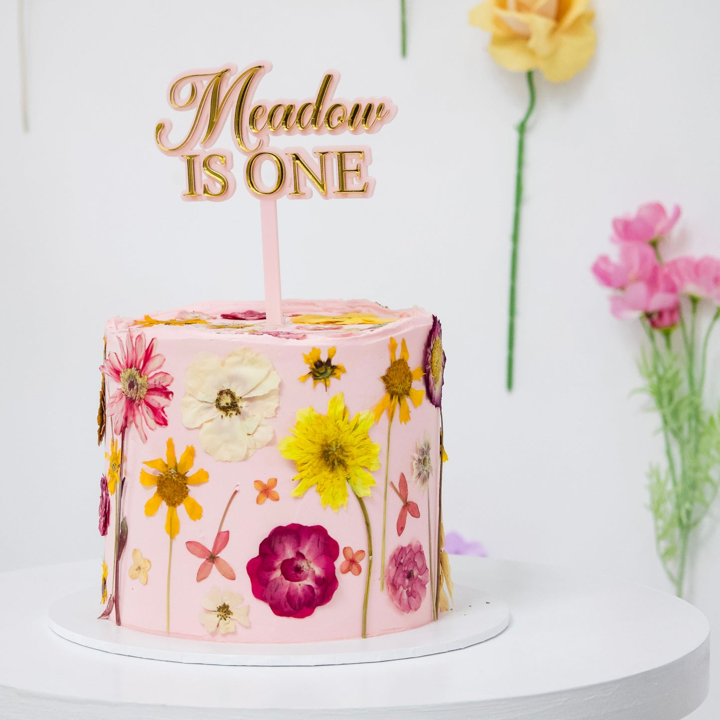 Pressed Flower cake