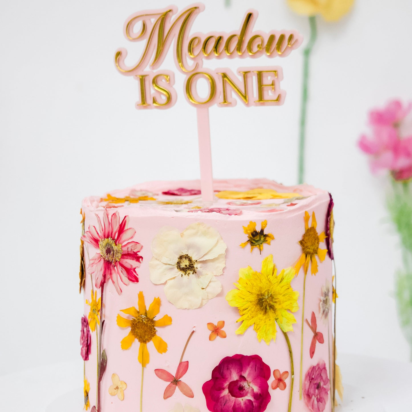Pressed Flower cake