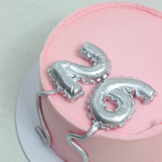 Balloon Number Cake