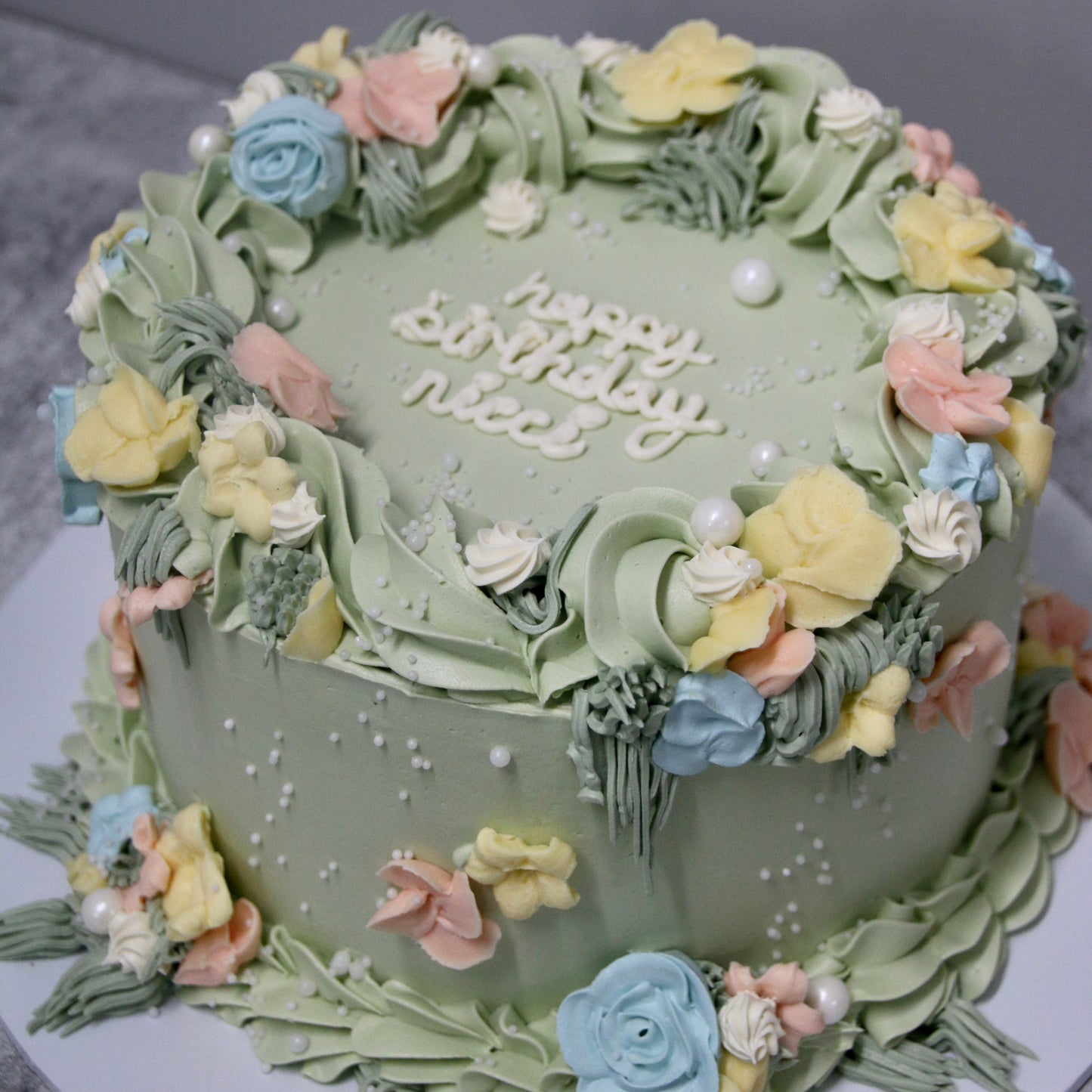 Whimisical Garden Cake