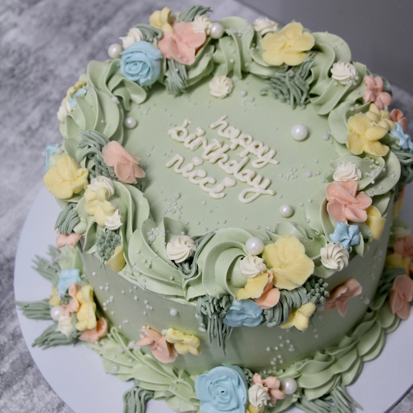 Whimisical Garden Cake