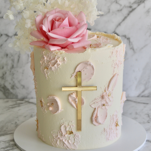 Simple Elegant Baptism/Communion Cake Galvinchi Desserts