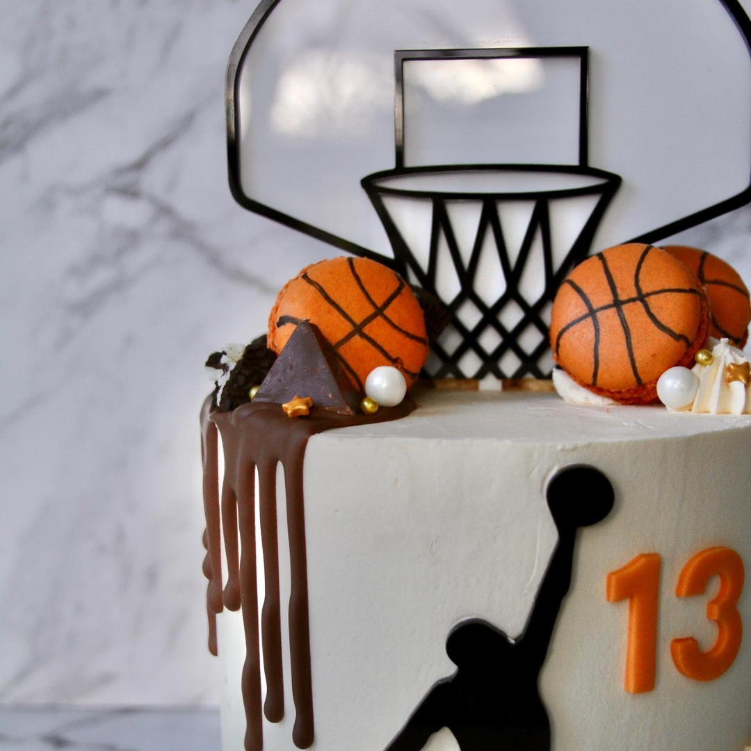 Amazon.com: FVVMEED 25 Pieces Basketball Cake Topper Happy Birthday  Basketball Cupcake Toppers for Basketball Theme Baby Shower Sports Party  Supplies Black Yellow Basketball Cake Decoration for Boys Girls Kids :  Grocery &