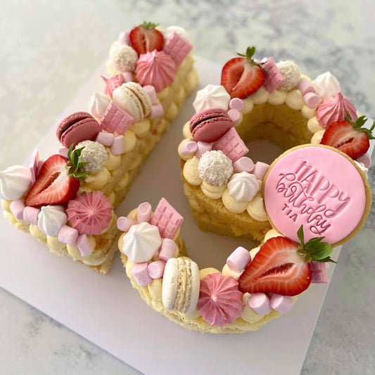 Pretty in Pink Number Cake Galvinchi Desserts